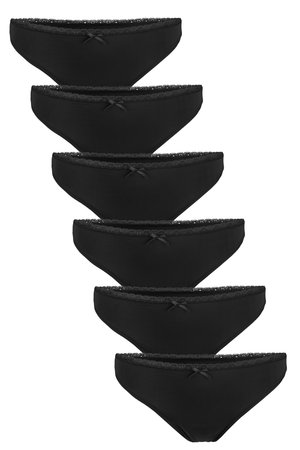 Fabio Farini 6 PACK - Tanga - schwarz set