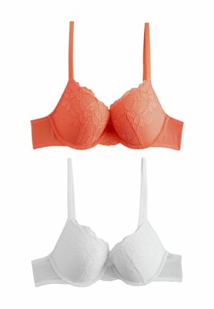Next LACE BRAS 2 PACK PUSH UP PAD PLUNGE.  - - Sutien push-up - orange white