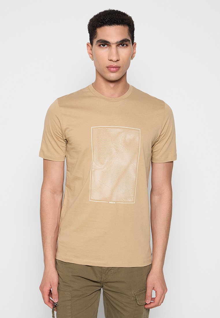 Mexx T-shirt print zandkleur