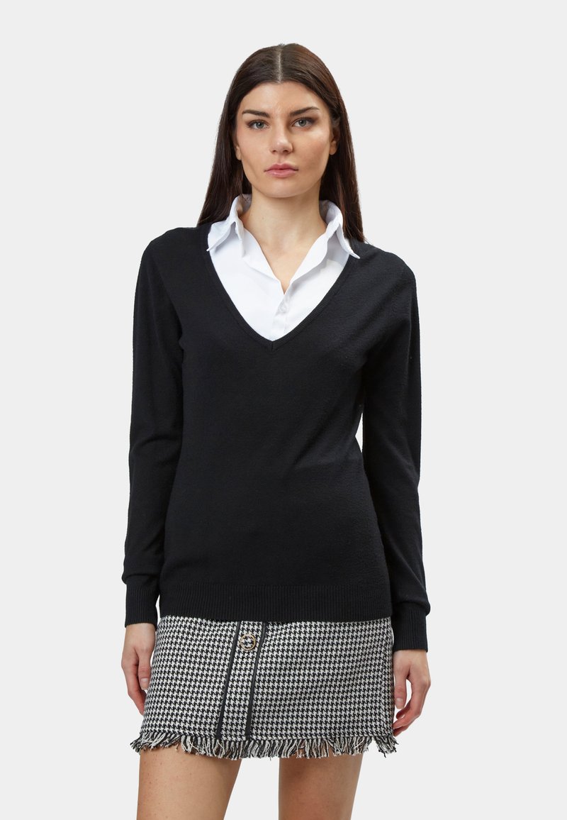 INFLUENCER V-NECK BASIC - Maglione - black
