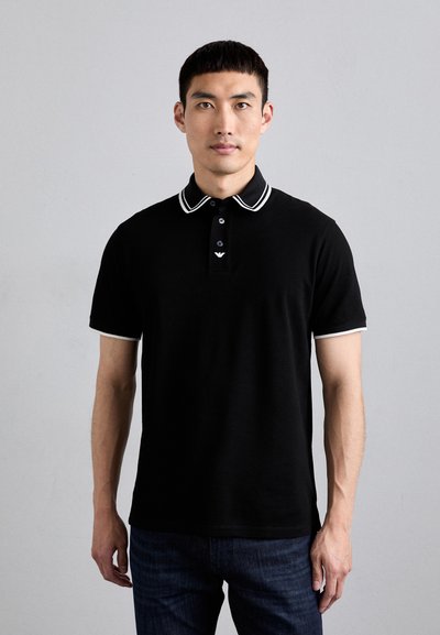 Emporio Armani Bluză polo - black