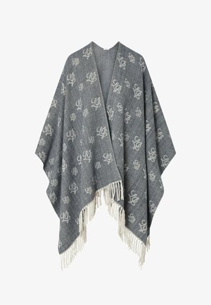 LIU JO, LIU JO JACQUARD PONCHO - Κάπα - dark blue