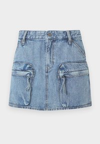 MINI CARGO - Gonna di jeans - faded blue star