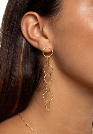 Singularu Twist Circles & Circles - Pendientes - gold-coloured