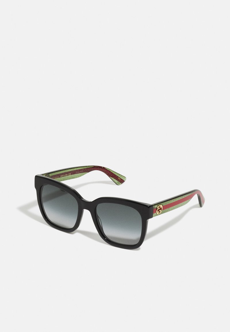 Gucci - GG SQUARE ACETATE SUNGLASSES - Occhiali da sole - black/green/grey, Ingrandire