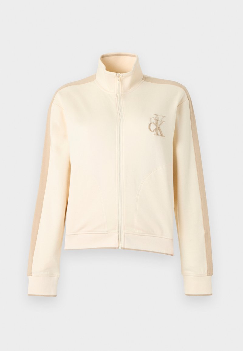 Calvin Klein Jeans Sweater met rits beige