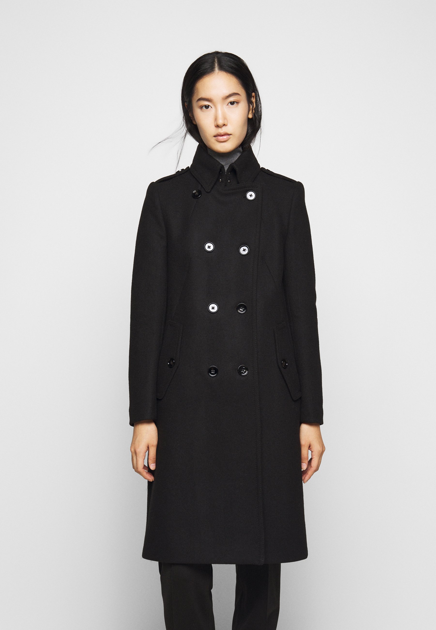 Nachsicht Konzession Münzwäscherei dünner mantel damen schwarz Farbe