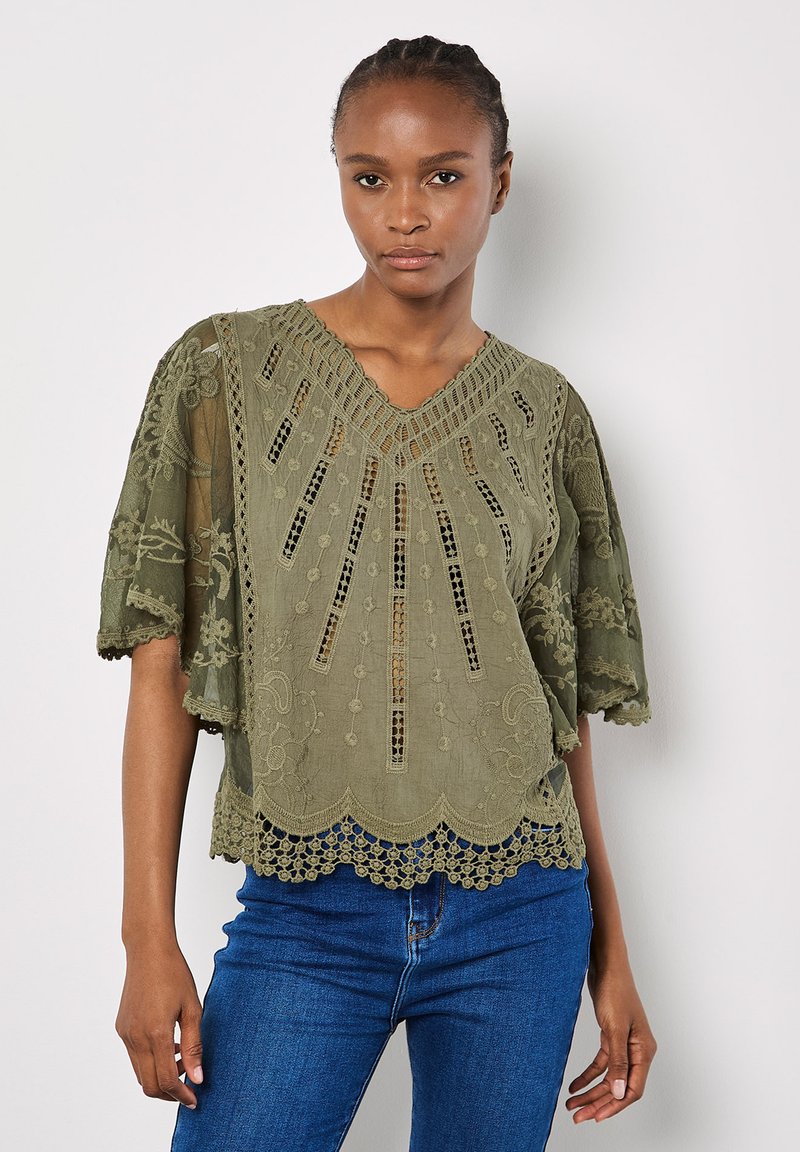 Apricot EMBROIDERED - Bluse - khaki