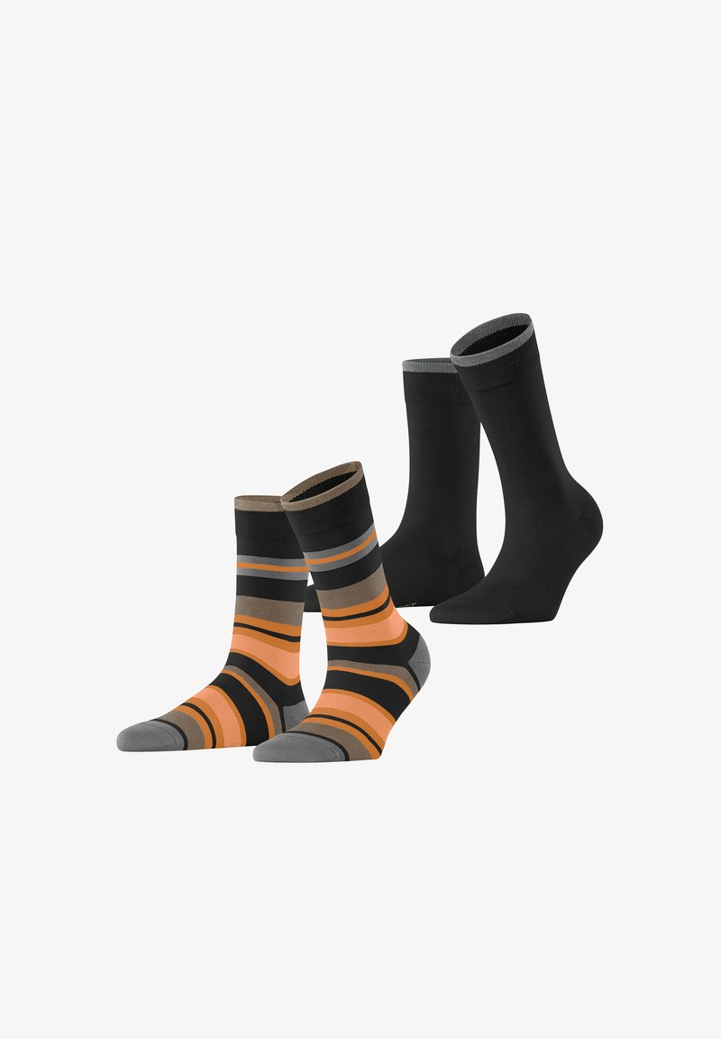 Esprit Retro Stripe 2-Pack - Chaussettes - black