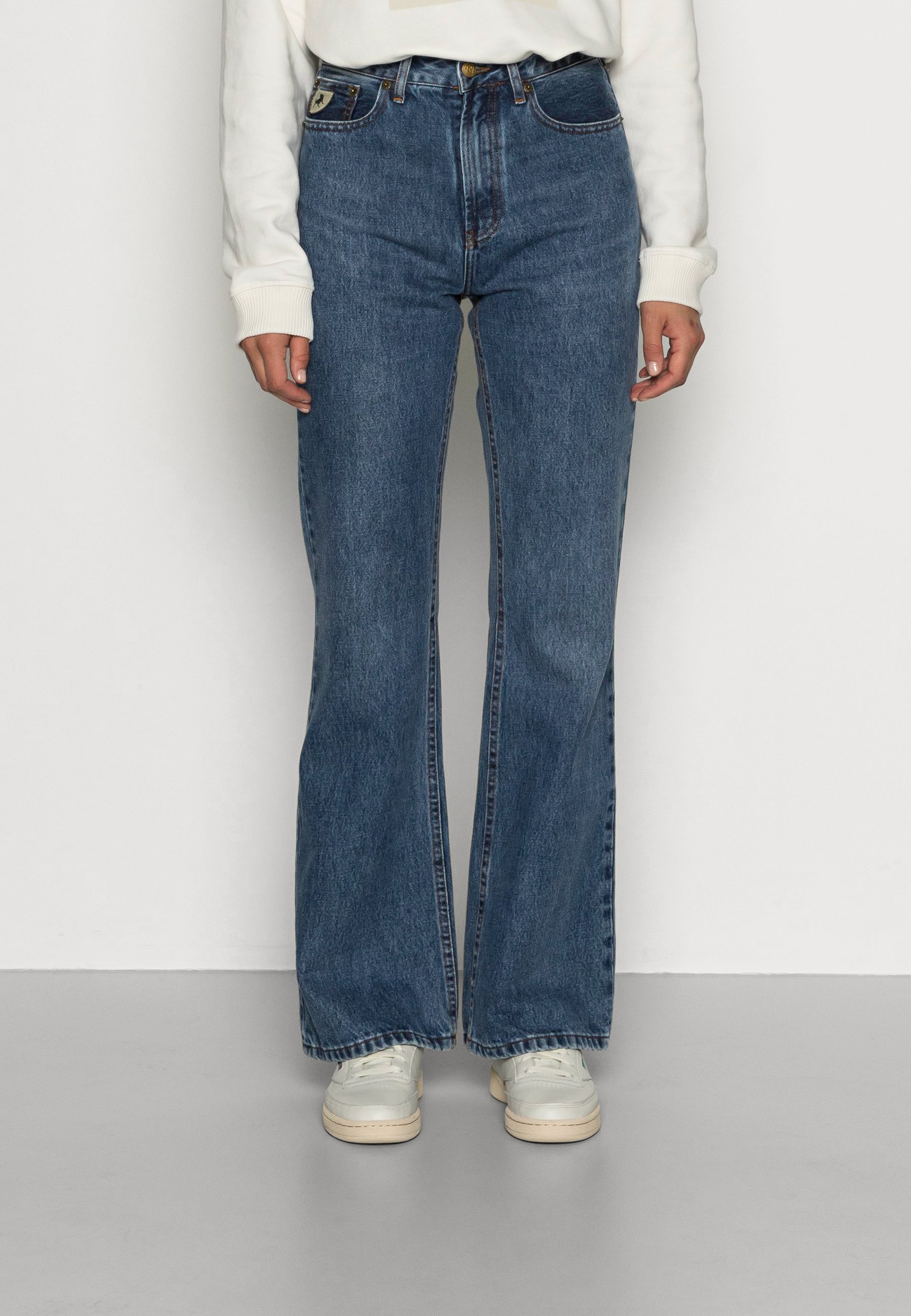 LOIS Jeans NINETTE - Flared Jeans - medium stone/dark-blue denim - Zalando .ie