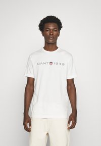 GANT PRINTED GRAPHIC - T-shirt med print - eggshell