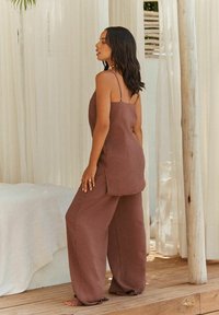 Next ROCHELLE HUMES COORD PULL-ONS WIDE LEG  - Bukser - chocolate brown