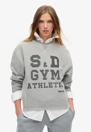 Superdry & Co ATHLETIC LOOSE CROP CREW - Sweatshirt - grey marl
