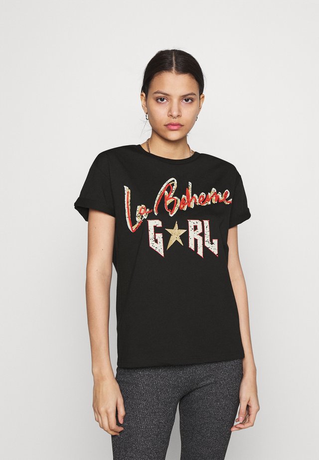 LA BOHEME GIRL BOXY TEE - T-shirt print - black
