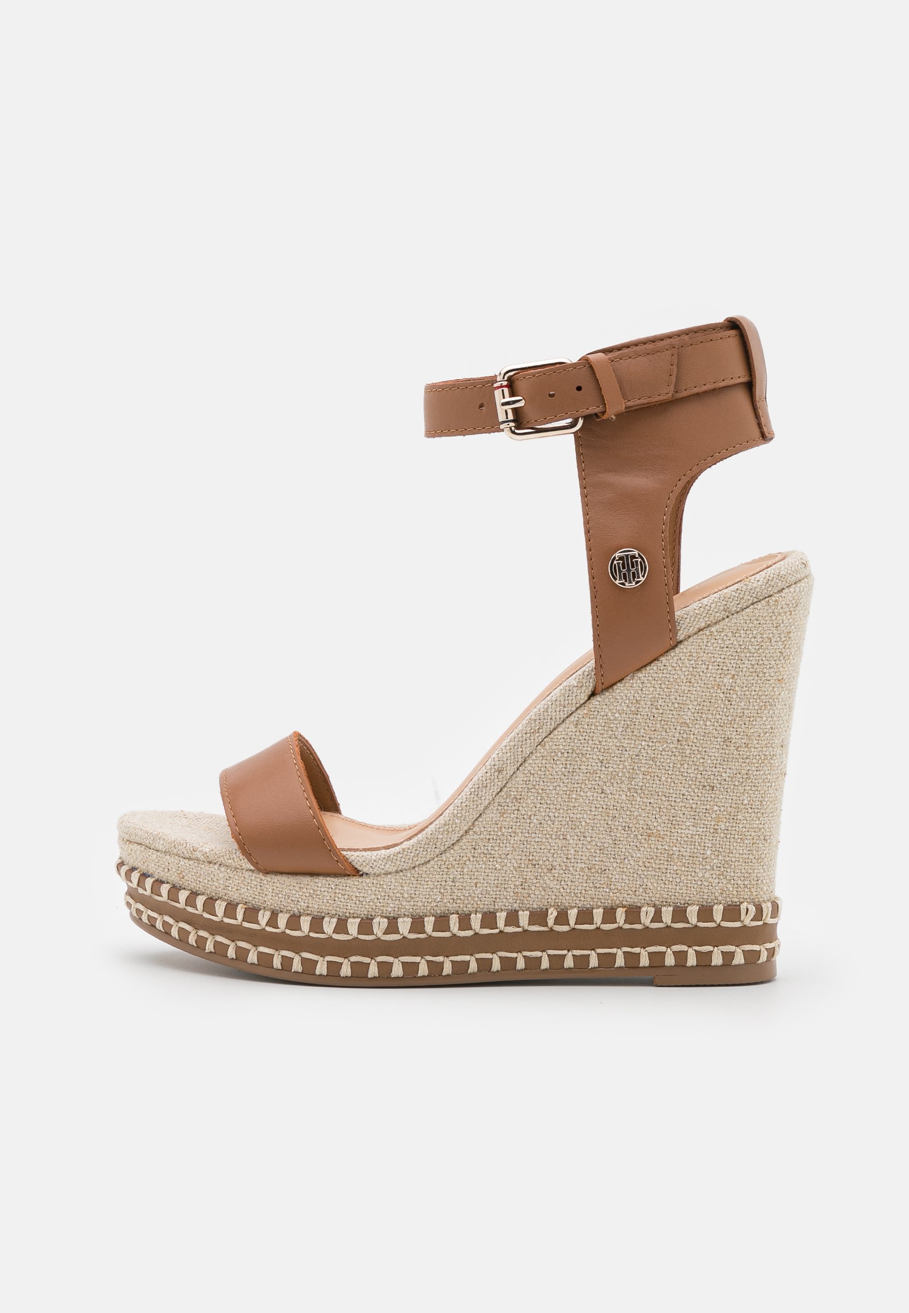 tommy hilfiger brown wedge sandals