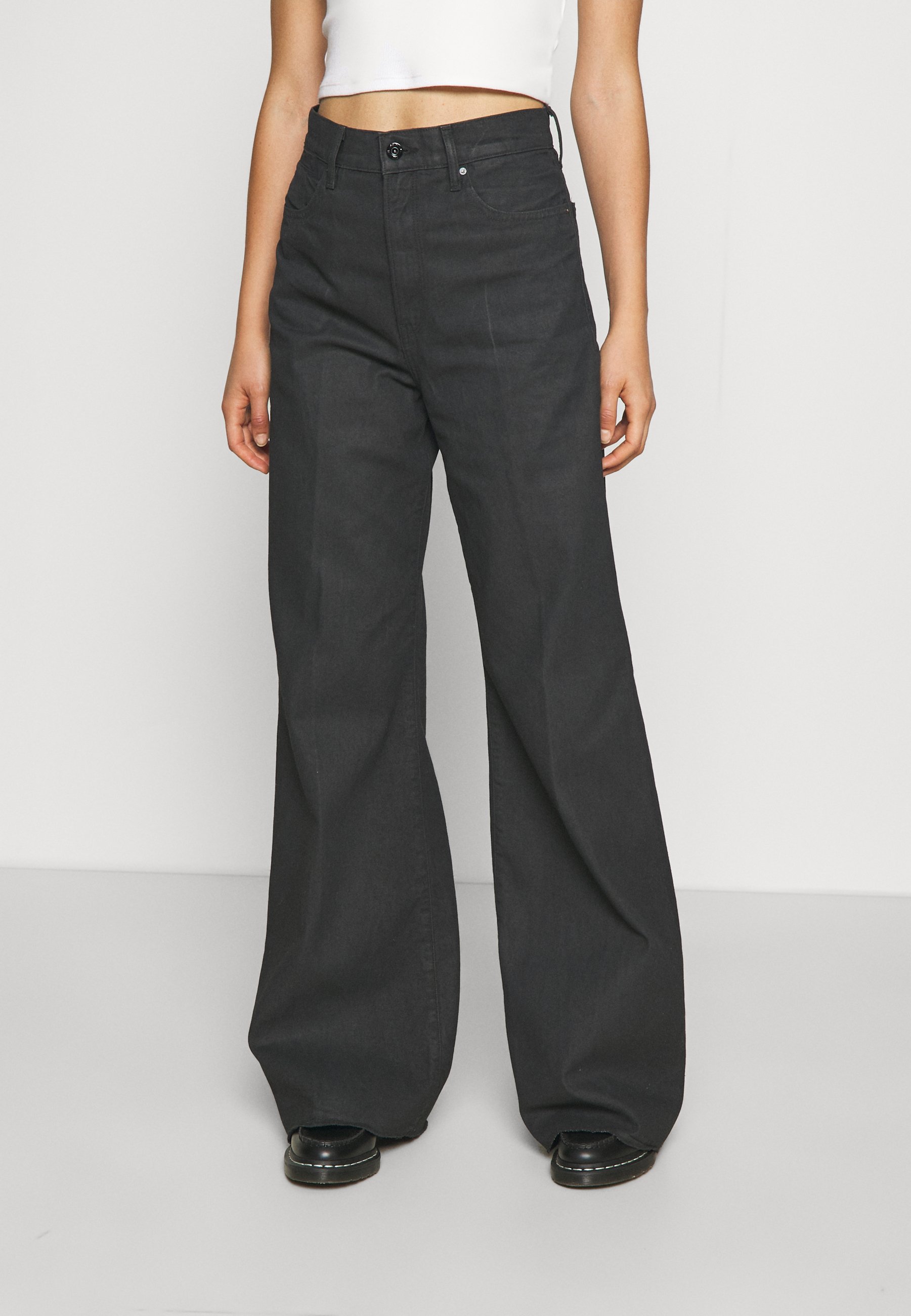 G-Star DECK ULTRA HIGH WIDE LEG - Jeans a zampa - vintage slate cobler/nero  denim - Zalando.it