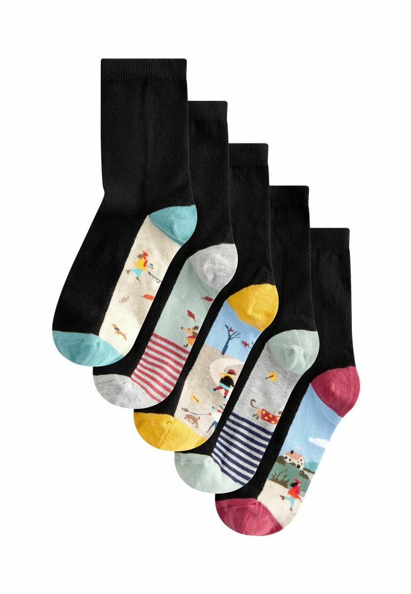 Next BEE 5 PACK  - Socken - dog walking scene