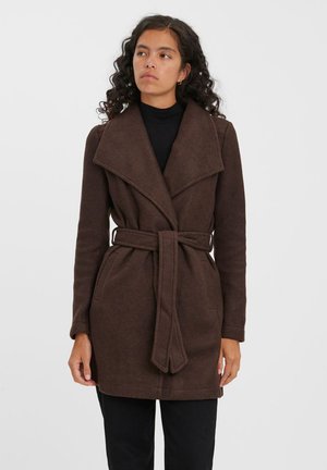 VMBRUSHEDDORA - Kort kappa / rock - coffee bean detail solid