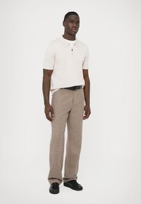 J.LINDEBERG REMY STRUCTURE ZIP  - Polo - moonbeam