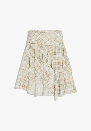 Bershka, CHECK MIDI SKIRT - SKIRT - Jupe trapèze - light blue