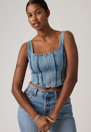 SEAMED ZIP BUSTIER - Μπλούζα - shadow work top