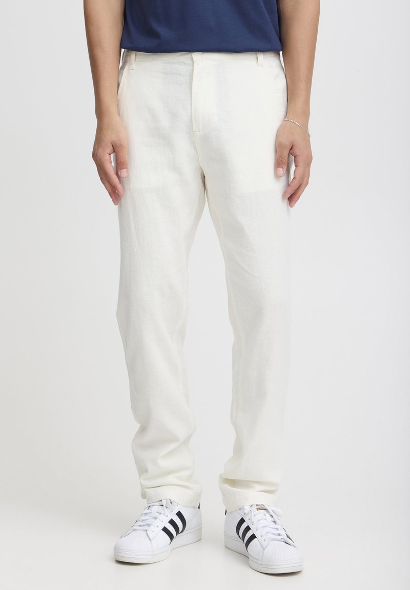Blend - BHPANTS LINEN MIX - Trousers - snow white, Enlarge