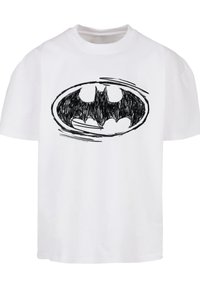 F4NT4STIC BATMAN SUPERHELD COMIC SKETCH LOGO OVERSIZE - Camiseta estampada - white