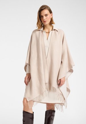 REVERSIBILE MONOGRAM - Poncho - beige