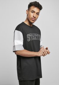 Starter Printtipaita - black/heathergrey/white