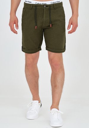 INDICODE JEANS Shorts - dark olive