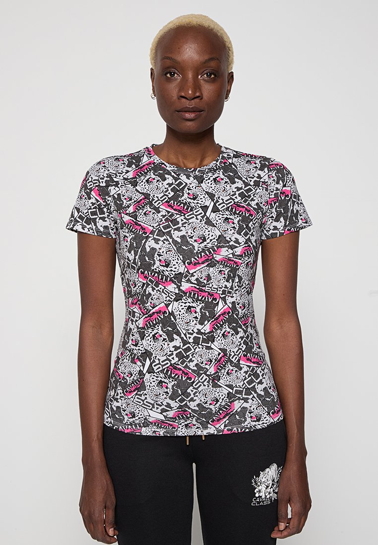 Cavalli Class T-shirt print zwart Cavalli Class T-shirt print zwart