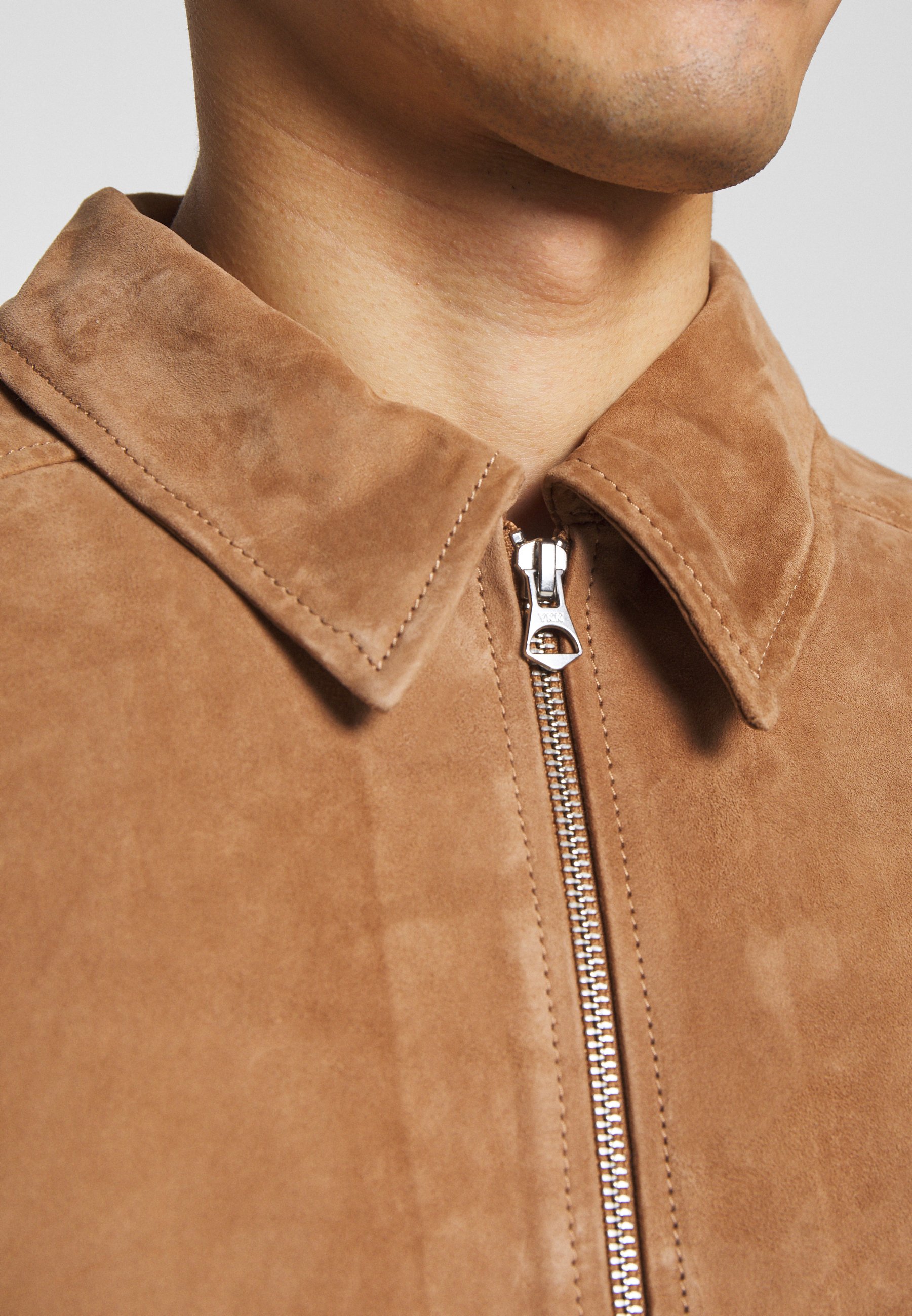jonah zip flat suede jacket