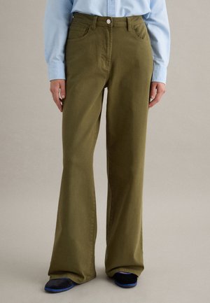 REGULAR FIT STRETCH - Wide Leg - light green
