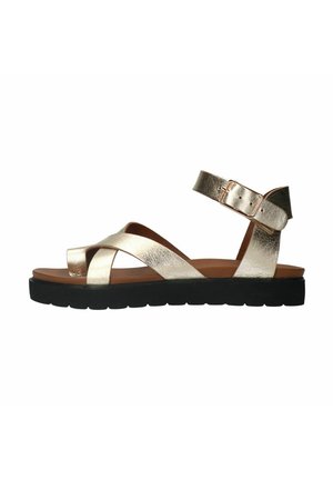 Sandalen met plateauzool - gold