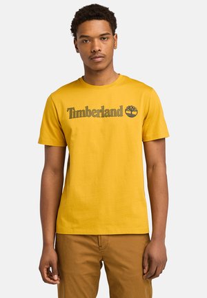 LINEAR LOGO - Print T-shirt - chai tea