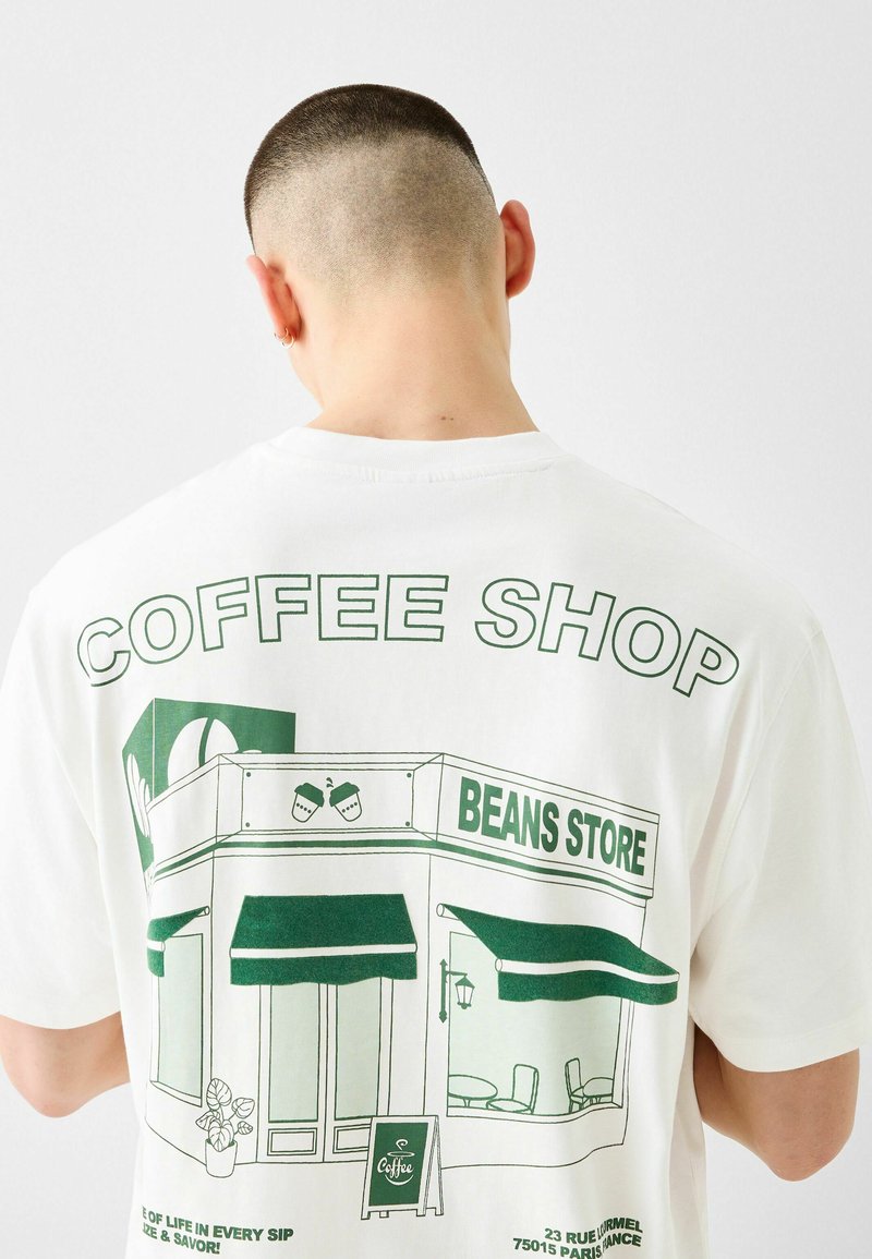 Bershka T-Shirt print - white/weiß - Zalando.de