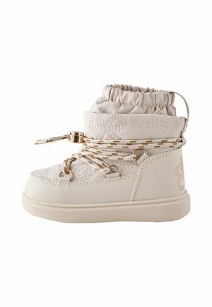 REGULAR FIT - QUILTED - Lace-up ankle boots - bone