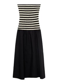 GECOMBINEERDE GESTREEPTE STRAPLES - Freizeitkleid - black