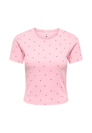 ONLY, ONLFENJA S/S AOP TOP JRS NOOS - T-shirts print - romance rose