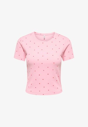 ONLY, ONLFENJA S/S AOP TOP JRS NOOS - Majica kratkih rukava s printom - romance rose