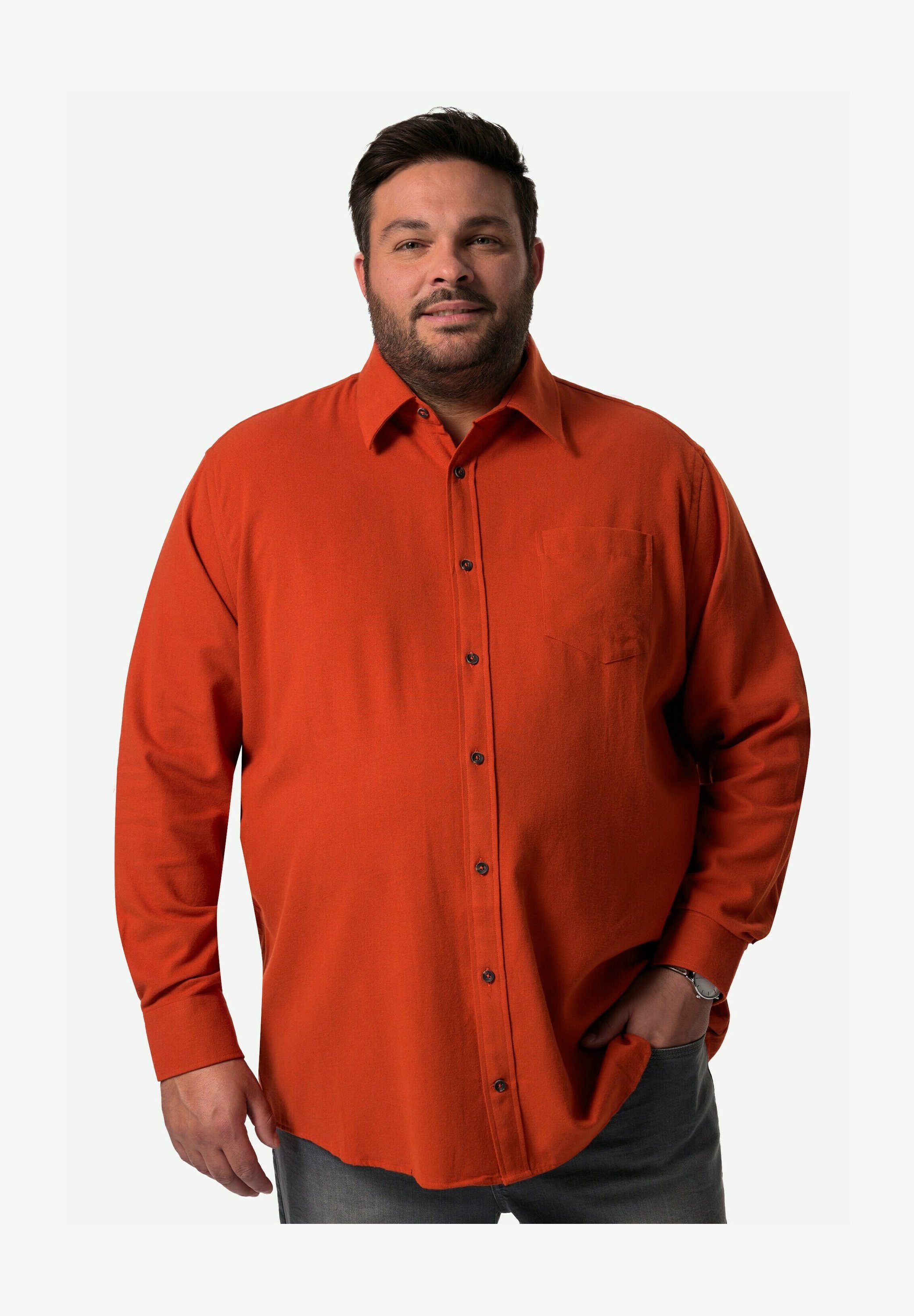 Camicia Etnica Uomo VASTRAMAY In Seta - Colore Arancione, Taglia 56 - Abbigliamento Tradizionale Per Matrimoni E Feste