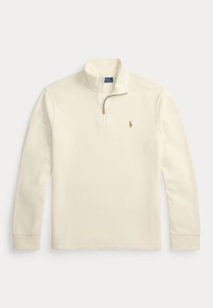 Polo Ralph Lauren, ESTATE-RIB QUARTER-ZIP PULLOVER - Суитшърт - parchment cream