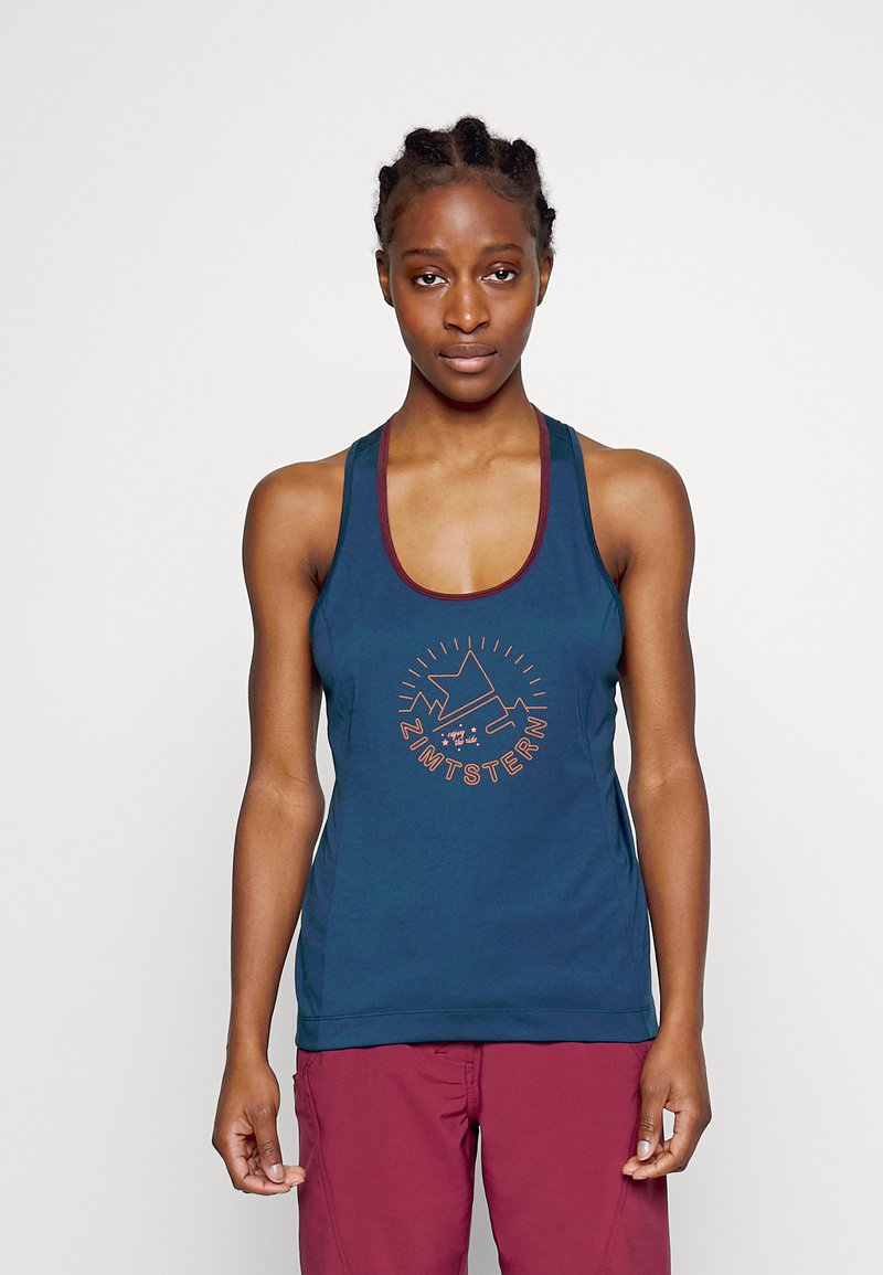 Damen Sportbekleidung | Zimtstern PUREFLOWZ TANK Sport T-shirt french navy/windsor wine/dunkelblau - PR80512 Damen Sportbekleidung | Zimtstern PUREFLOWZ TANK Sport T-shirt french navy/windsor wine/dunkelblau - PR80512