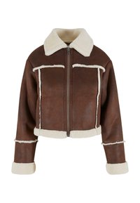 Veste en similicuir - brown whitesand
