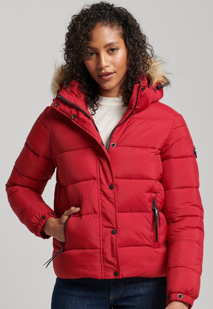Superdry HOODED MID LAYER Winter jacket red Zalando.co.uk