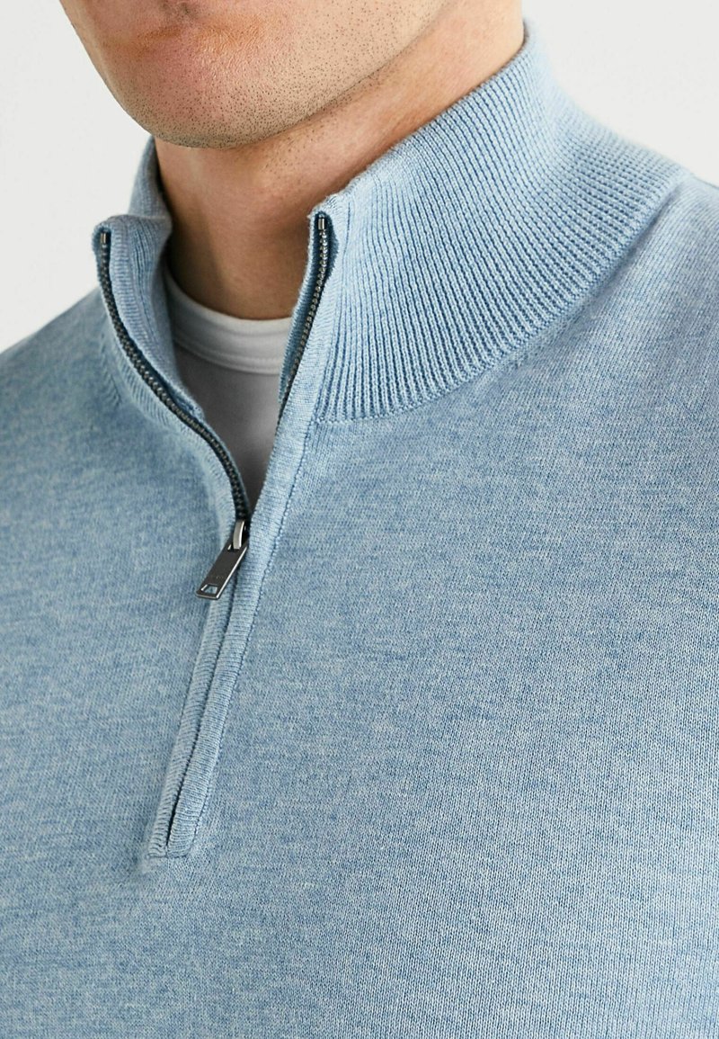 Herren Strickjacken | Hackett London HZIP Strickpullover blue marl/blau - TR77260 Herren Strickjacken | Hackett London HZIP Strickpullover blue marl/blau - TR77260