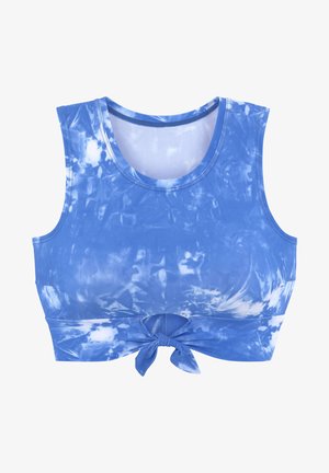 CROP - Horní díl bikin - blau bedruckt