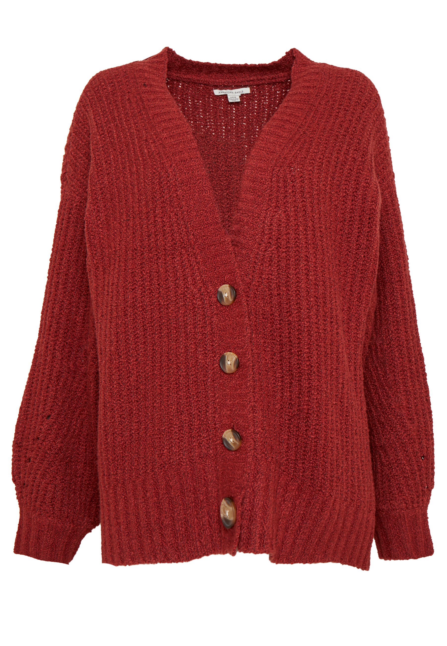 American Eagle FEMME SHAKER BOYFRIEND Cardigan rust American Eagle FEMME SHAKER BOYFRIEND - Cardigan - rust