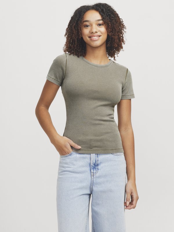 JXFRANKIE WASH TEE - Basic T-shirt - morel