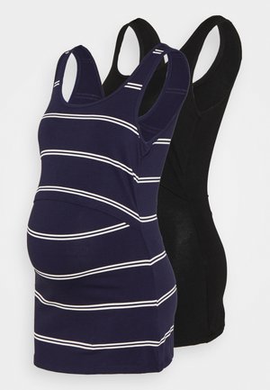 Nursing - 2PACK - Top - black/dark blue